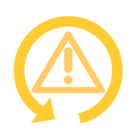 This is the electronic stability control icon, an exclamation mark inside a triangle with an arrow circling around the triangle.