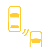 This is the lane assist icon, two cars with a sensor symbol warning close proximity.