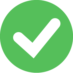 This is a green check icon used as a bulleted list.