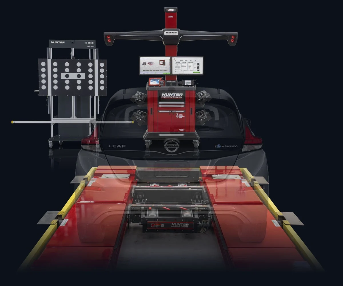 This image shows a vehicle as if it were semi transparent to indicate how an ADAS calibration might give real insight into your vehicle saftey.